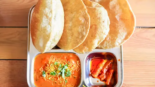 puri bhaji in a plate on table